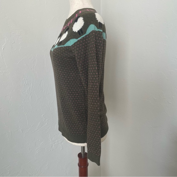 Talbots Sheep Yoke Raglan Crew Neck Pullover Sweater Size Small Petite Winter - Picture 5 of 11